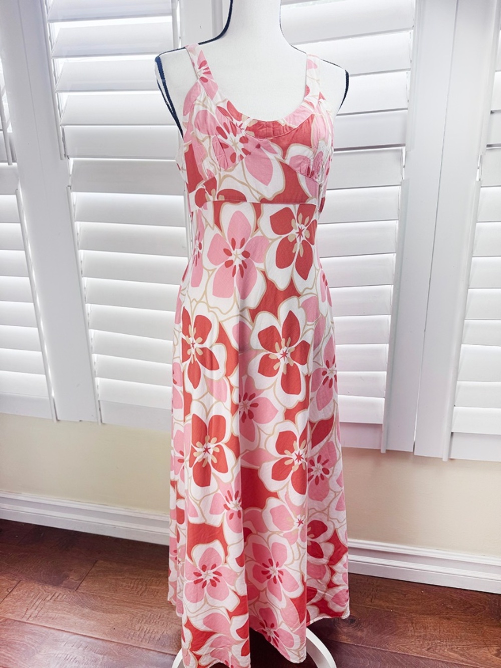 Carole Little Sleeveless Empire Waist Floral Maxi Dress - Size 8 (A239)